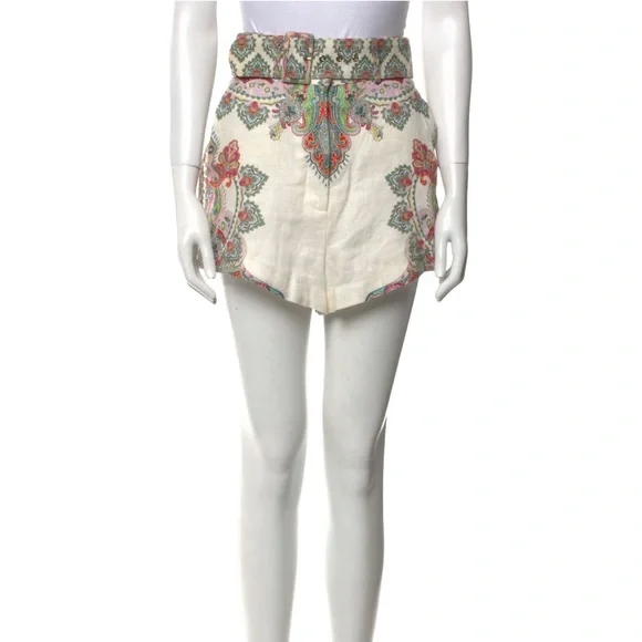 Zimmermann Paisley belted Shorts